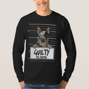 Australischer Treibhund-Mugshot-Schuldiger Hund T-Shirt