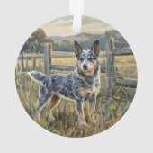 Australischer Treibhund Ornament (Rückseite)