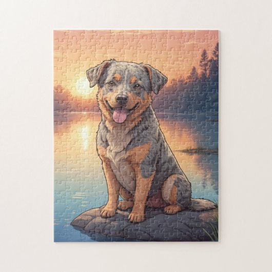 Australischer Treibhund Puzzle (Vertikal)