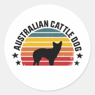 Australischer Treibhund, roter Heeler-Hund Runder Aufkleber