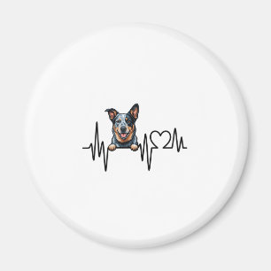 Australischer Tüderhund Herzschlag Ekg Herz Pfote Magnet