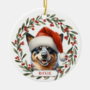 Australischer Tüderhund Keramik-Kreis-Ornament Keramik Ornament