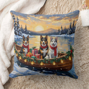 Australischer Tüderhund Weihnachtsboot Urlaub Kissen