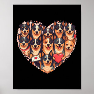 Australischer Türrüden-Herz-Valentin Australischer Poster