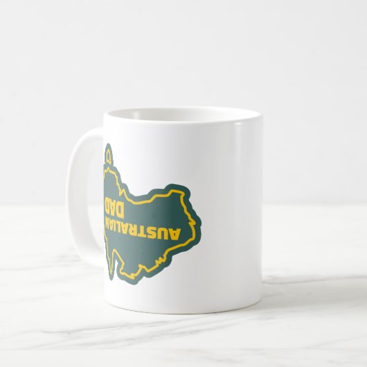 Australischer Vater - Witziger Vater Kaffeetasse (Vorderseite Links)
