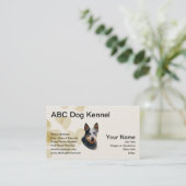 Australischer Vieh-Hund auf TAN-Blätter Visitenkarte (Stehend Vorderseite)