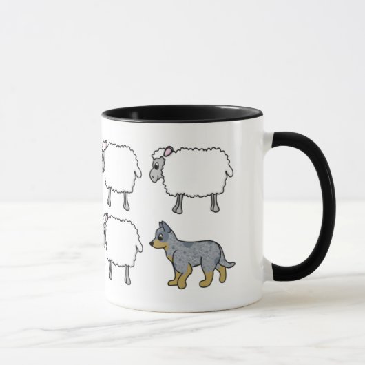 Australischer Vieh-Hund, der Schaf-Tasse in Herden Tasse (Rechts)