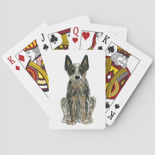 Australischer Vieh-Hundblaue Heeler Spielkarten (Rückseite)