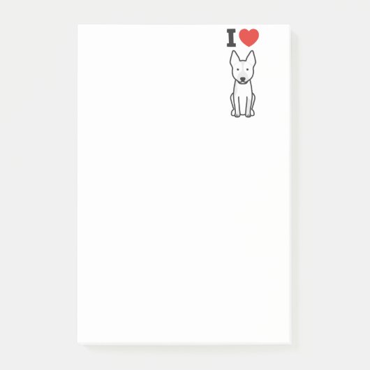 Australischer Vieh-HundeCartoon Post-it Klebezettel (Vorderseite)