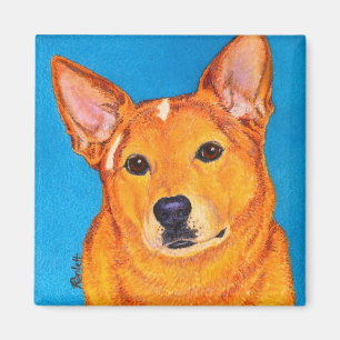Australischer Vieh-Hundemagnet - "Rot " Magnet