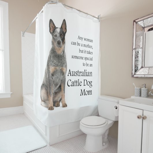 Australischer Vieh-HundeMama-Duschvorhang Duschvorhang (Beispiel)