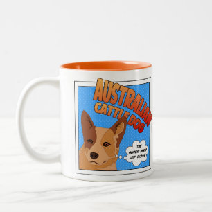 Australischer Vieh-Hundesuperheld Zweifarbige Tasse