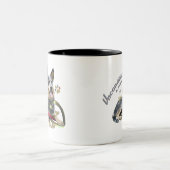 Australischer Vieh-Hundeunbedingte Liebe-Tassen Zweifarbige Tasse (Mittel)