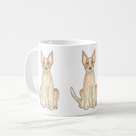 Australischer Vieh-Hundrote Heeler Kaffee-Tasse Kaffeetasse (Vorderseite Links)