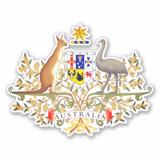 Australischer Wappen Aufkleber (Vorderseite)