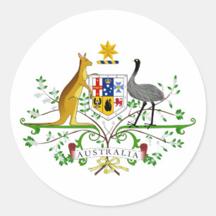Australischer Wappen-Aufkleber Runder Aufkleber