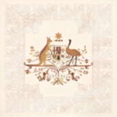 Australischer Wappen - Brauntint Aufkleber (Vorderseite)