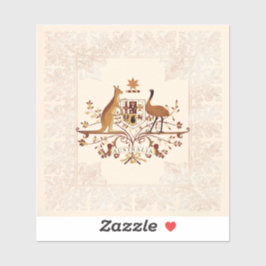 Australischer Wappen - Brauntint Aufkleber