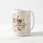 Australischer Wappen - Brauntint Kaffeetasse (VorderseiteRechts)