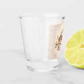 Australischer Wappen - Brauntint Schnapsglas (Links)