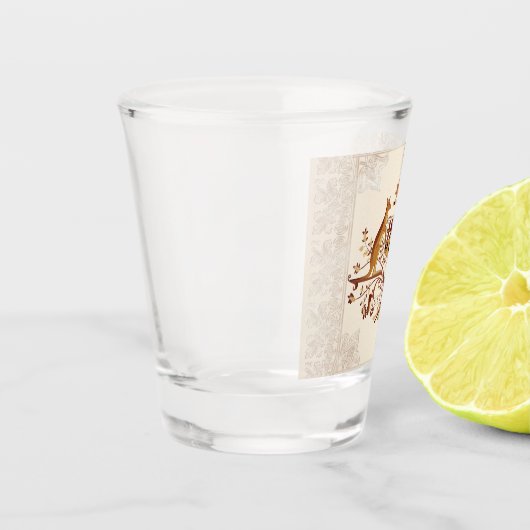 Australischer Wappen - Brauntint Schnapsglas (Links)