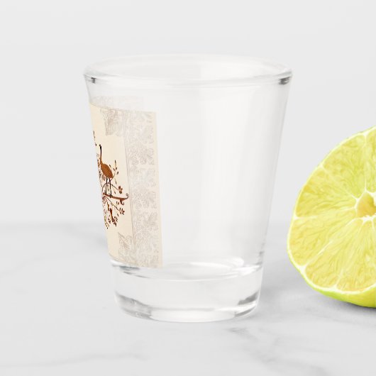 Australischer Wappen - Brauntint Schnapsglas (Rechts)