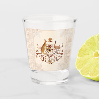 Australischer Wappen - Brauntint Schnapsglas