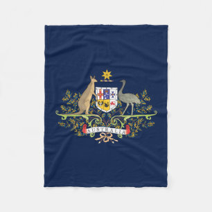 Australischer Wappen Fleecedecke