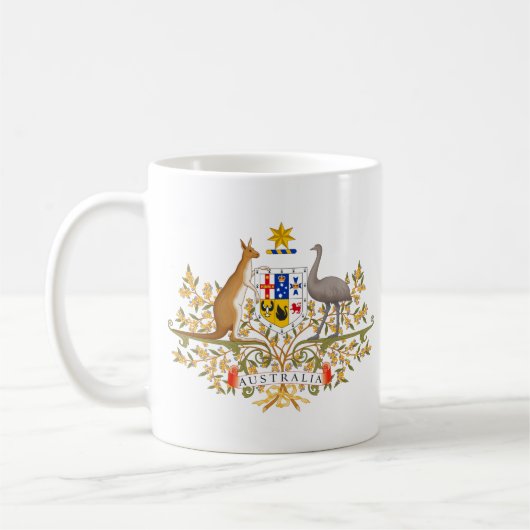 Australischer Wappen Kaffeetasse (Links)