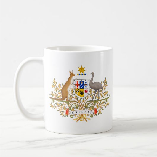 Australischer Wappen Kaffeetasse (Links)