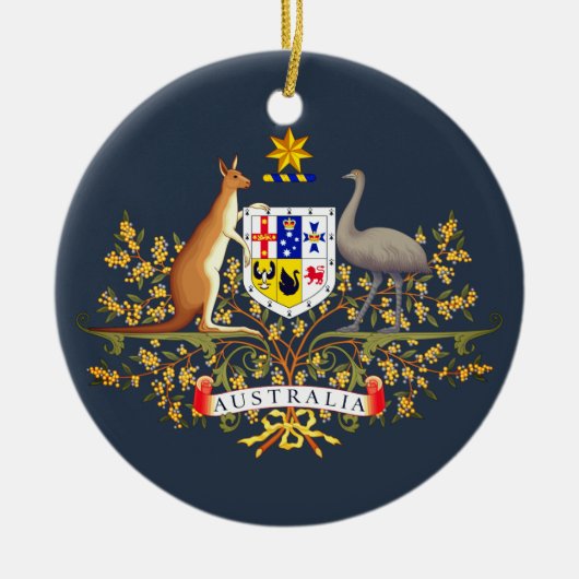 Australischer Wappen Keramik Ornament (Vorne)