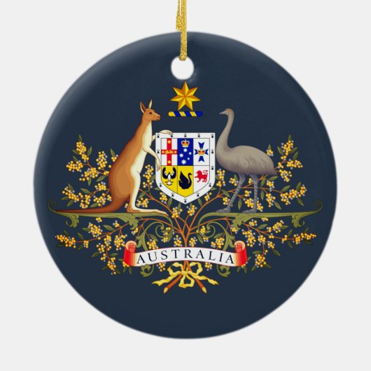 Australischer Wappen Keramik Ornament (Hinten)