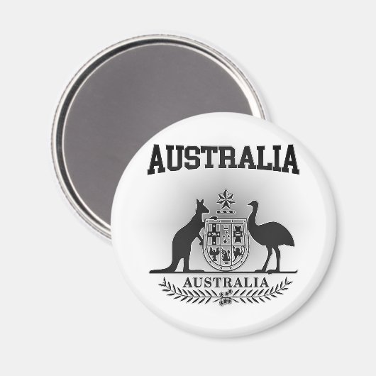 Australischer Wappen Magnet (Vorderseite/Rückseite)