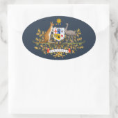 Australischer Wappen Ovaler Aufkleber (Tasche)