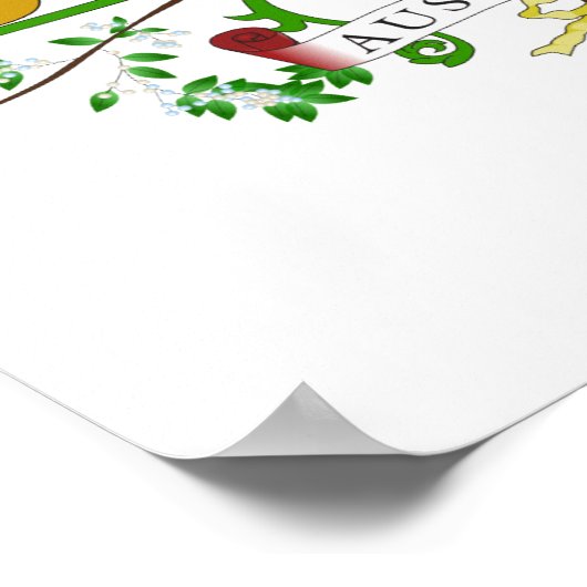 Australischer Wappen Poster (Ecke)