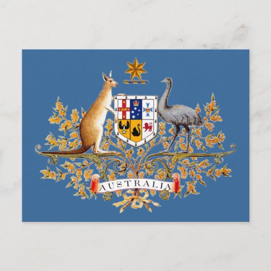 Australischer Wappen Postkarte (Vorderseite)