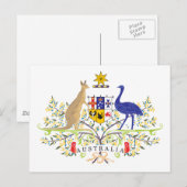 Australischer Wappen Postkarte (Vorne/Hinten)