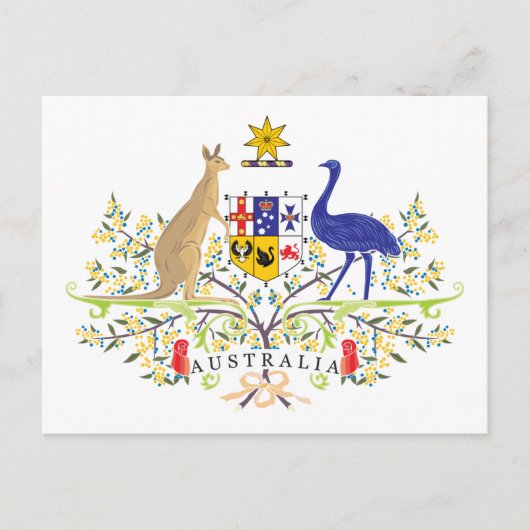 Australischer Wappen Postkarte (Vorderseite)