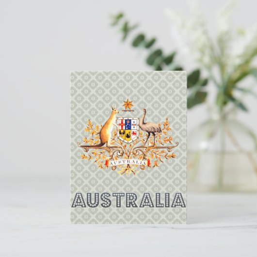 Australischer Wappen Postkarte (Stehend Vorderseite)