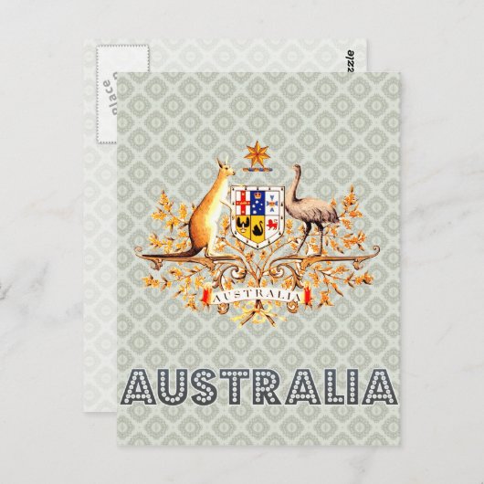 Australischer Wappen Postkarte (Vorne/Hinten)