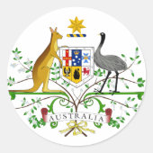 Australischer Wappen Runder Aufkleber (Vorderseite)