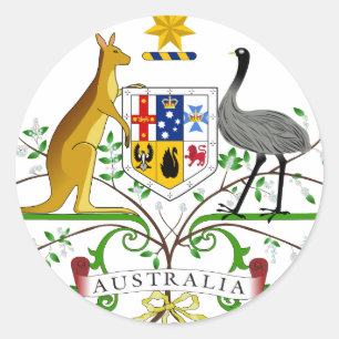 Australischer Wappen Runder Aufkleber