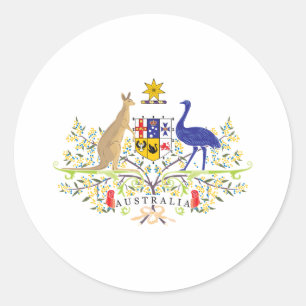 Australischer Wappen Runder Aufkleber