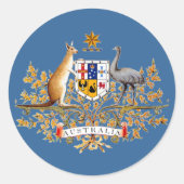 Australischer Wappen Runder Aufkleber (Vorderseite)