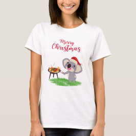 Australischer Weihnachts-Niedlich Koala genießt ei T-Shirt