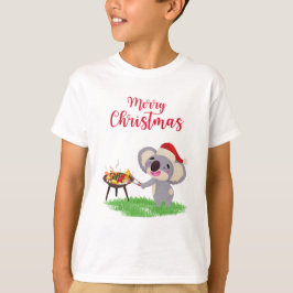 Australischer Weihnachts-Niedlich Koala genießt ei T-Shirt