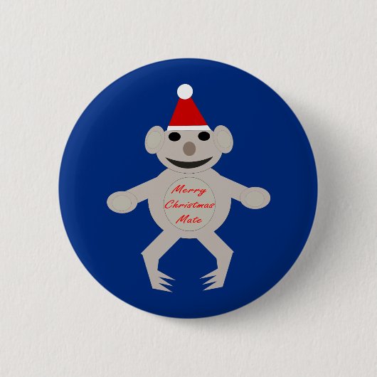 Australischer Weihnachtsbärenknopf Button (Vorderseite)