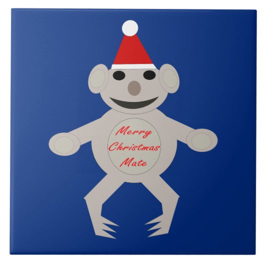 Australischer Weihnachtskoala Bärenteil Fliese (Vorderseite)