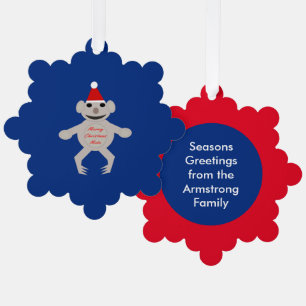 Australischer Weihnachtskoala Bear Custom Ornament Karte