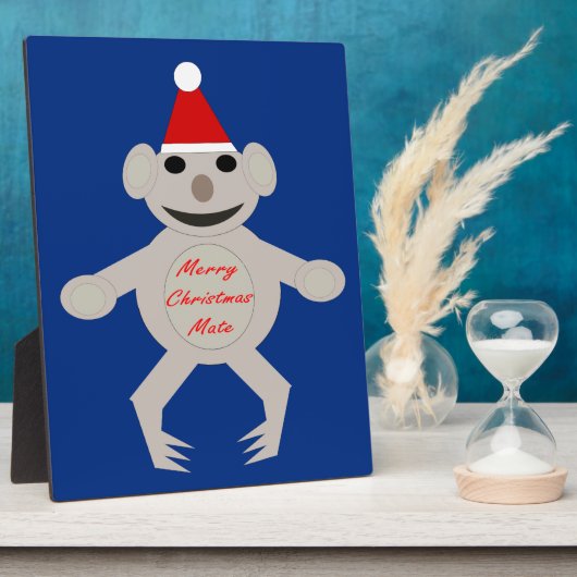Australischer Weihnachtskoala Bear Plaque Fotoplatte (Seite)